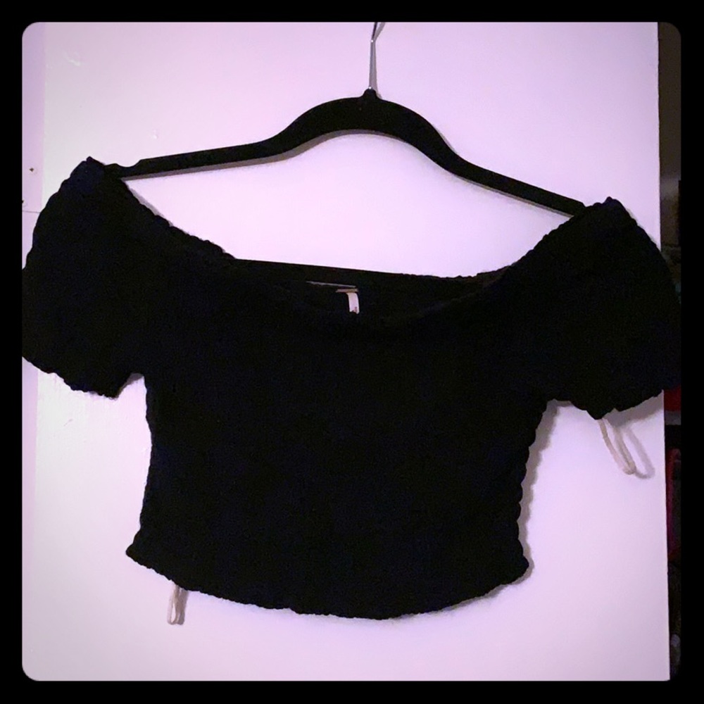 Black Stretch Crop Top